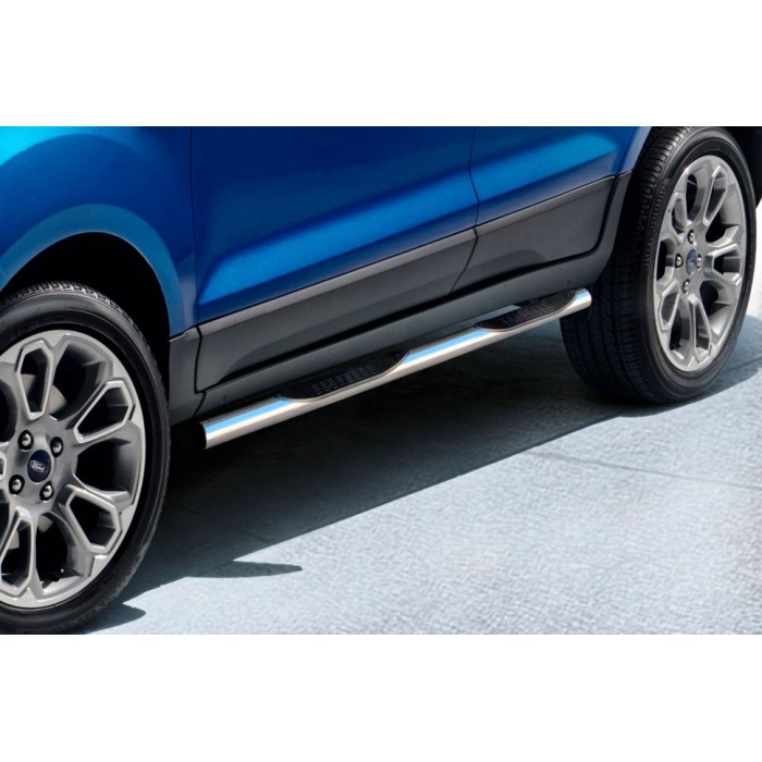 Защита заднего бампера 57 мм серебристая для Ford Ecosport 2018-2023 артикул FES005S