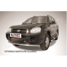 Защита переднего бампера 57 мм для Hyundai Santa Fe Сlassic 2000-2012