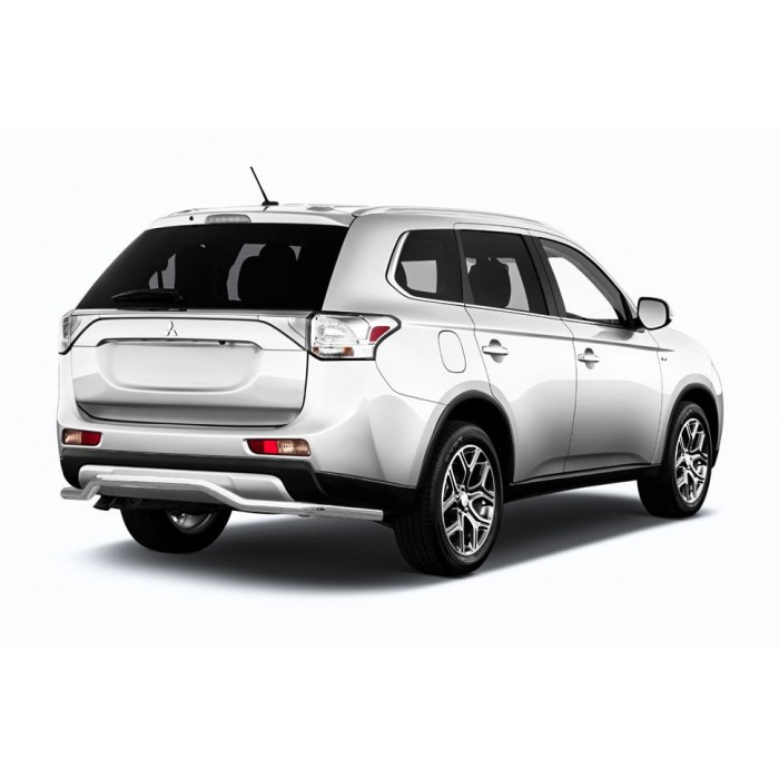 Защита заднего бампера 57 мм волна длинная для Mitsubishi Outlander 2015-2018 артикул MOUT15009