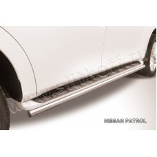 Защита штатных порогов 57 мм для Nissan Patrol 2010-2023