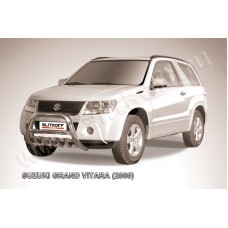 Кенгурятник 76 мм низкий с защитой картера для Suzuki Grand Vitara 3 двери 2008-2011
