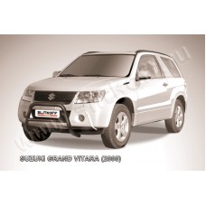 Кенгурятник 57 мм низкий чёрный для Suzuki Grand Vitara 3 двери 2008-2011