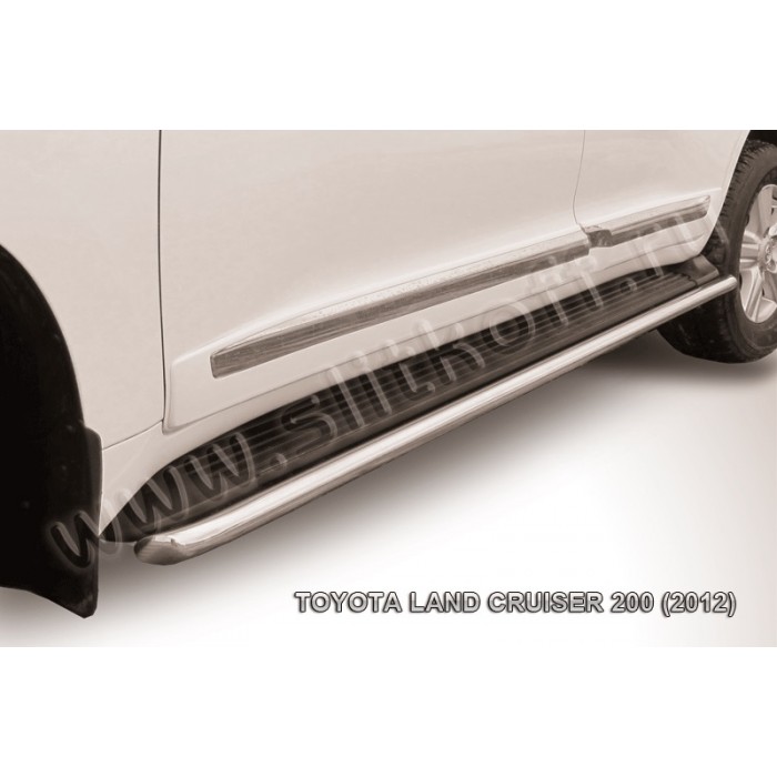 Защита штатных порогов 42 мм для Toyota Land Cruiser 200 2012-2013 артикул TLC212017