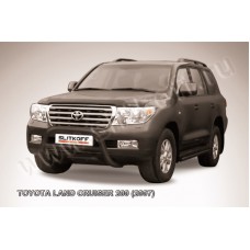 Кенгурятник 76 мм низкий чёрный для Toyota Land Cruiser 200 2007-2011