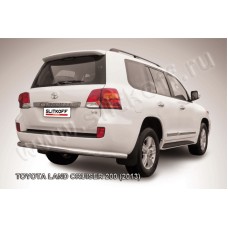 Защита заднего бампера 76 мм серебристая для Toyota Land Cruiser 200 2013-2015