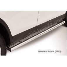 Пороги труба 76 мм для Toyota RAV4 2013-2015