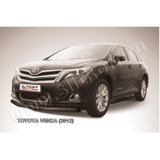 Защита переднего бампера 76 мм чёрная для Toyota Venza 2012-2017