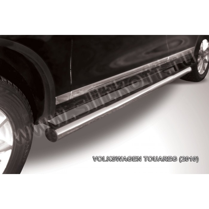 Пороги труба 76 мм для Volkswagen Touareg 2010-2017 артикул VWTR008