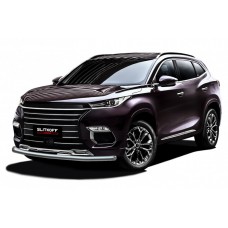 Защита переднего бампера 57 мм Black Edition для Exeed TXL 2020-2024