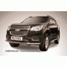 Защита переднего бампера 76 мм Black Edition для Chevrolet TrailBlazer 2013-2018