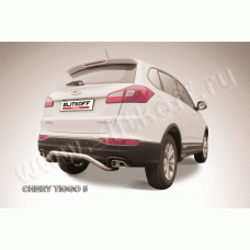 Защита заднего бампера скоба 57 мм Black Edition для Chery Tiggo 5 2014-2016