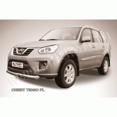 Защита переднего бампера 76 мм Black Edition для Chery Tiggo FL 2013-2018