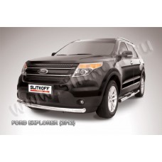 Защита переднего бампера 76 мм Black Edition для Ford Explorer 2011-2015