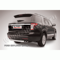 Защита заднего бампера 76 мм Black Edition для Ford Explorer 2011-2015