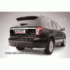 Защита задняя уголки 76 мм Black Edition для Ford Explorer 2011-2015