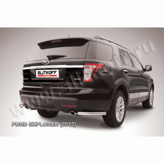 Защита задняя уголки 57 мм Black Edition для Ford Explorer 2011-2015