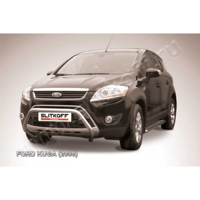 Кенгурятник низкий 57 мм мини Black Edition для Ford Kuga 2008-2013