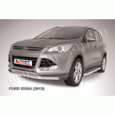 Защита переднего бампера 76 мм Black Edition для Ford Kuga 2013-2016