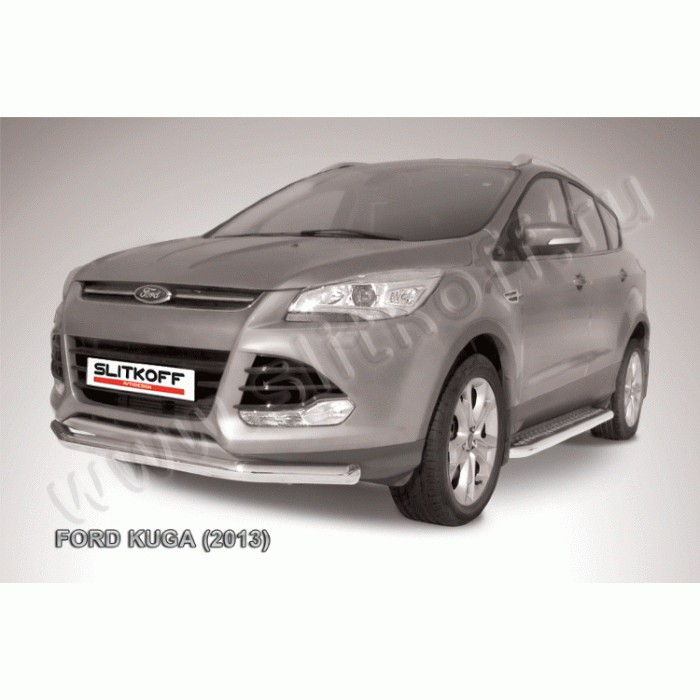 Защита переднего бампера 76 мм Black Edition для Ford Kuga 2013-2016