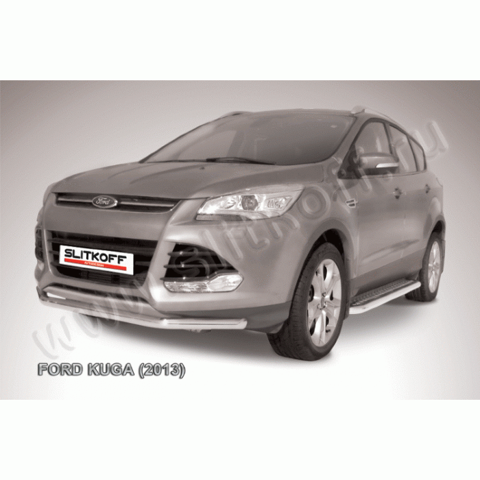 Защита переднего бампера 57 мм Black Edition для Ford Kuga 2013-2016