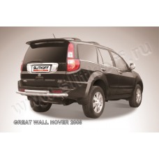 Защита заднего бампера двойная 57-57 мм Black Edition для Great Wall Hover 2006-2010