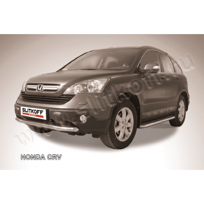 Защита переднего бампера 57 мм Black Edition для Honda CR-V 2007-2010