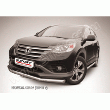 Защита переднего бампера 76 мм Black Edition на 2L для Honda CR-V 2012-2015