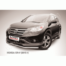 Защита переднего бампера 57 мм Black Edition на 2L для Honda CR-V 2012-2015