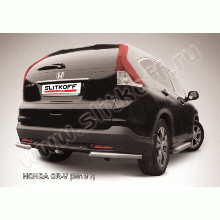 Защита задняя уголки 57 мм Black Edition на 2L для Honda CR-V 2012-2015