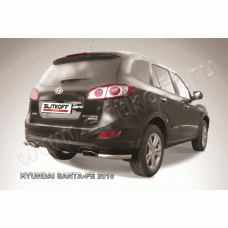 Защита задняя уголки 57 мм Black Edition для Hyundai Santa Fe 2010-2012