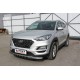 Защита передняя двойная 57-42 мм с декором для Hyundai Tucson Turbo 2018-2021