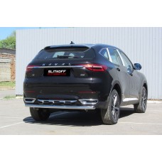 Защита заднего бампера 57 мм Black Edition для Haval F7/F7x 2019-2024