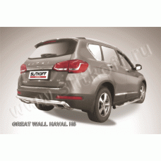 Защита заднего бампера 57 мм Black Edition для Haval H6 2014-2020