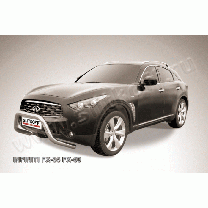 Кенгурятник низкий 76 мм мини Black Edition для Infiniti FX35/FX50 2008-2014