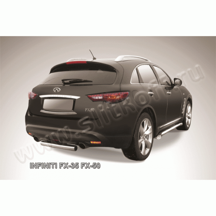 Защита заднего бампера 76 мм Black Edition для Infiniti FX35/FX50 2008-2014