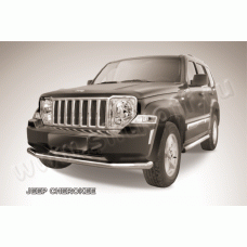 Защита переднего бампера 76 мм Black Edition для Jeep Cherokee KK 2007-2013