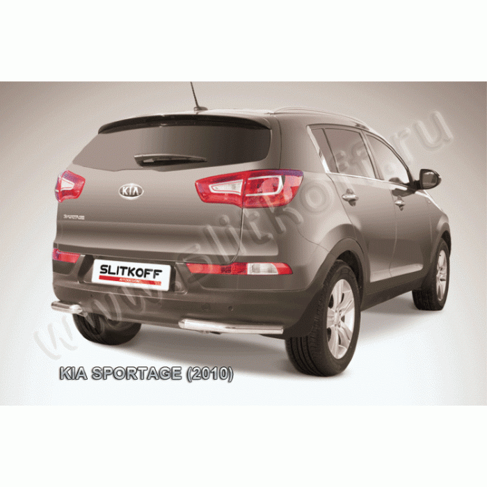 Защита задняя уголки 57 мм Black Edition для Kia Sportage 2010-2015