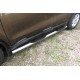 Пороги труба с проступью 76 мм Black Edition для Kia Sportage 2016-2022