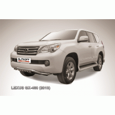 Защита переднего бампера волна 57 мм с защитой картера Black Edition для Lexus GX460 2010-2013