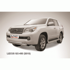 Защита передняя двойная 76-57 мм короткая Black Edition для Lexus GX460 2010-2013