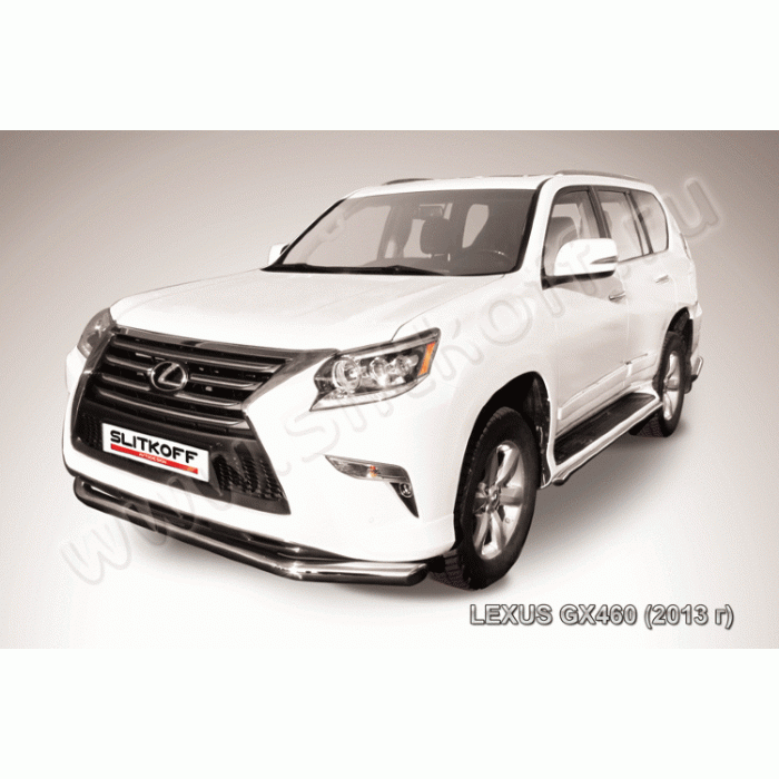 Защита переднего бампера 76 мм Black Edition для Lexus GX460 2014-2024