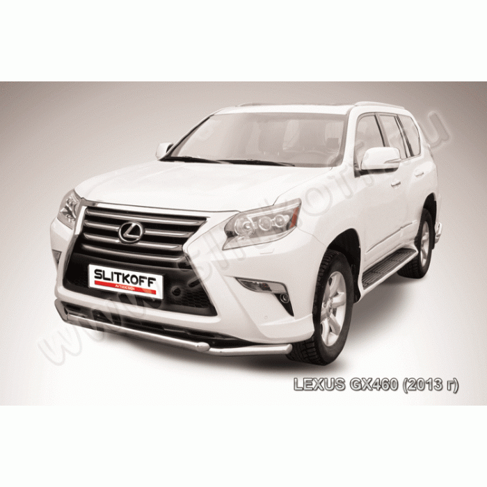 Защита передняя двойная 57-57 мм Black Edition для Lexus GX460 2014-2024