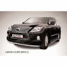 Защита переднего бампера 76 мм Black Edition для Lexus LX-570 2012-2015