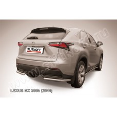 Защита задняя уголки 57 мм Black Edition для Lexus NX-300h 2014-2021