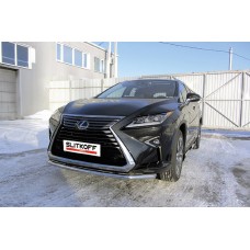 Защита переднего бампера 57 мм Black Edition для Lexus RX-350 2015-2019