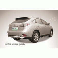 Защита заднего бампера двойная 57-57 мм Black Edition для Lexus RX-350 2009-2012