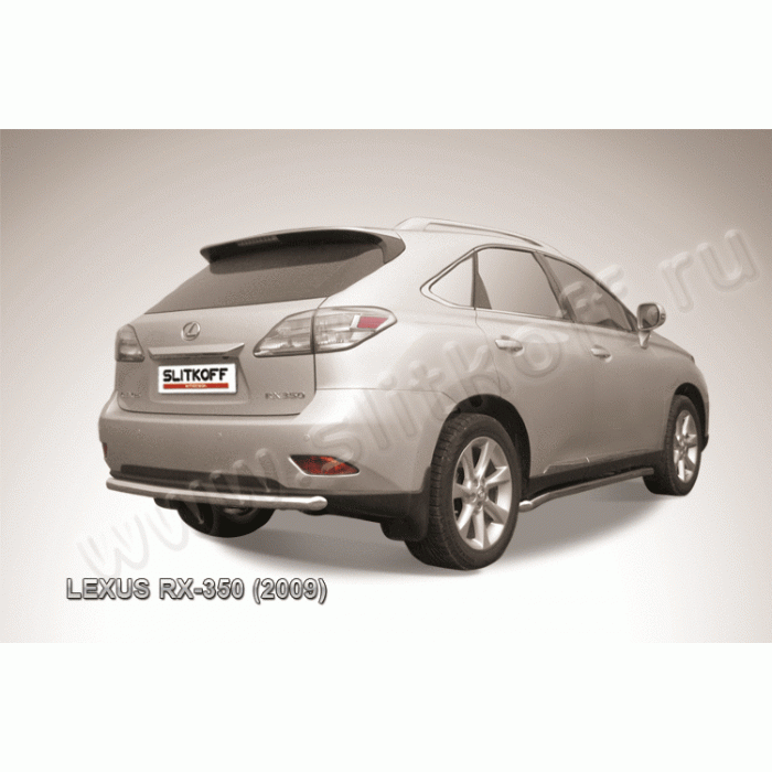 Защита заднего бампера 57 мм Black Edition для Lexus RX-350 2009-2012