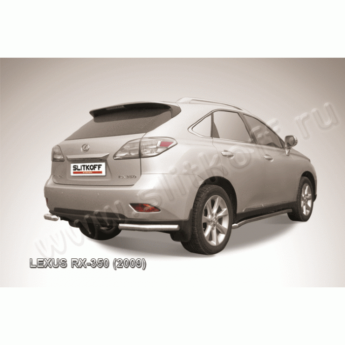 Защита задняя уголки 57 мм Black Edition для Lexus RX-350 2009-2012