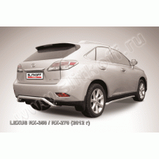 Защита заднего бампера скоба 57 мм Black Edition для Lexus RX-270/RX-350 2012-2015