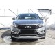 Защита передняя двойная 42-42 мм Black Edition для Lada Vesta SW Cross 2017-2024